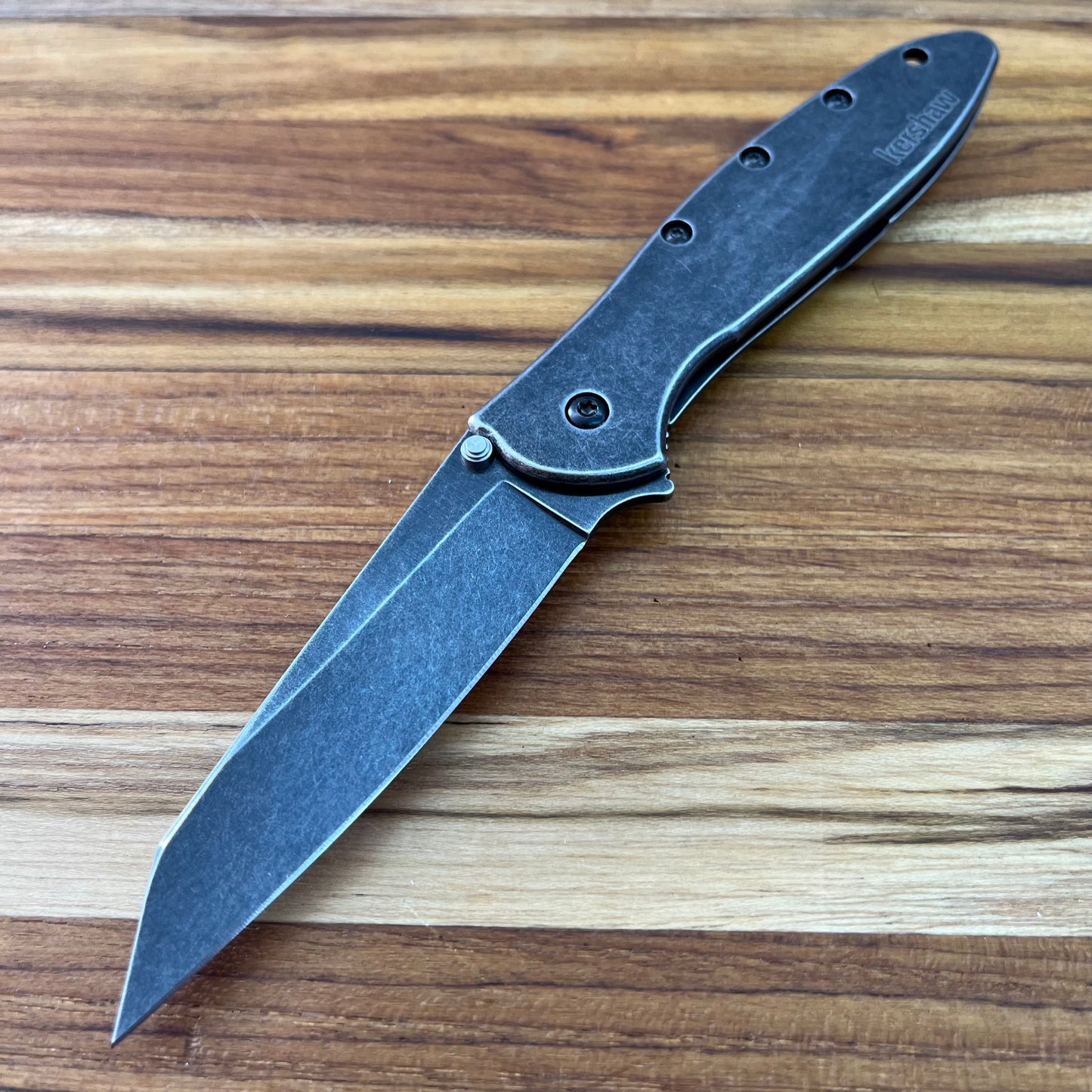 Kershaw Random Leek 3" Flipping Knife w/ BlackWash Blade & Stainless Steel Handle