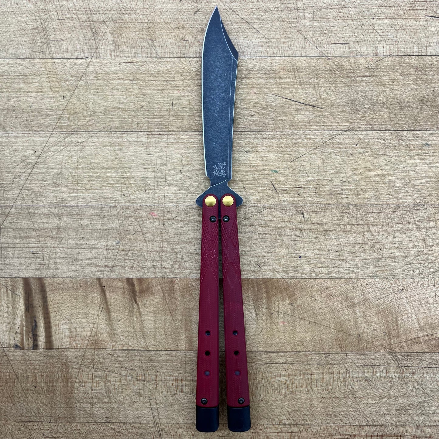 Benchmade Necron 4.5" Bali-Song w/ Ruby G10 Handle