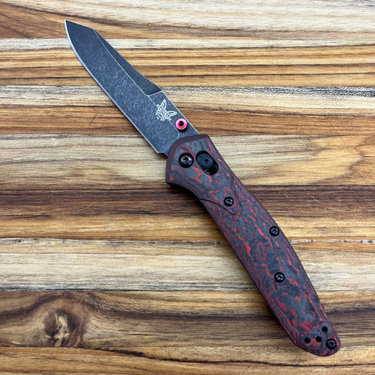 Benchmade *Limited Edition* Osborne 3.5" Folding Knife w/ Lava Flow Fatcarbon Handle