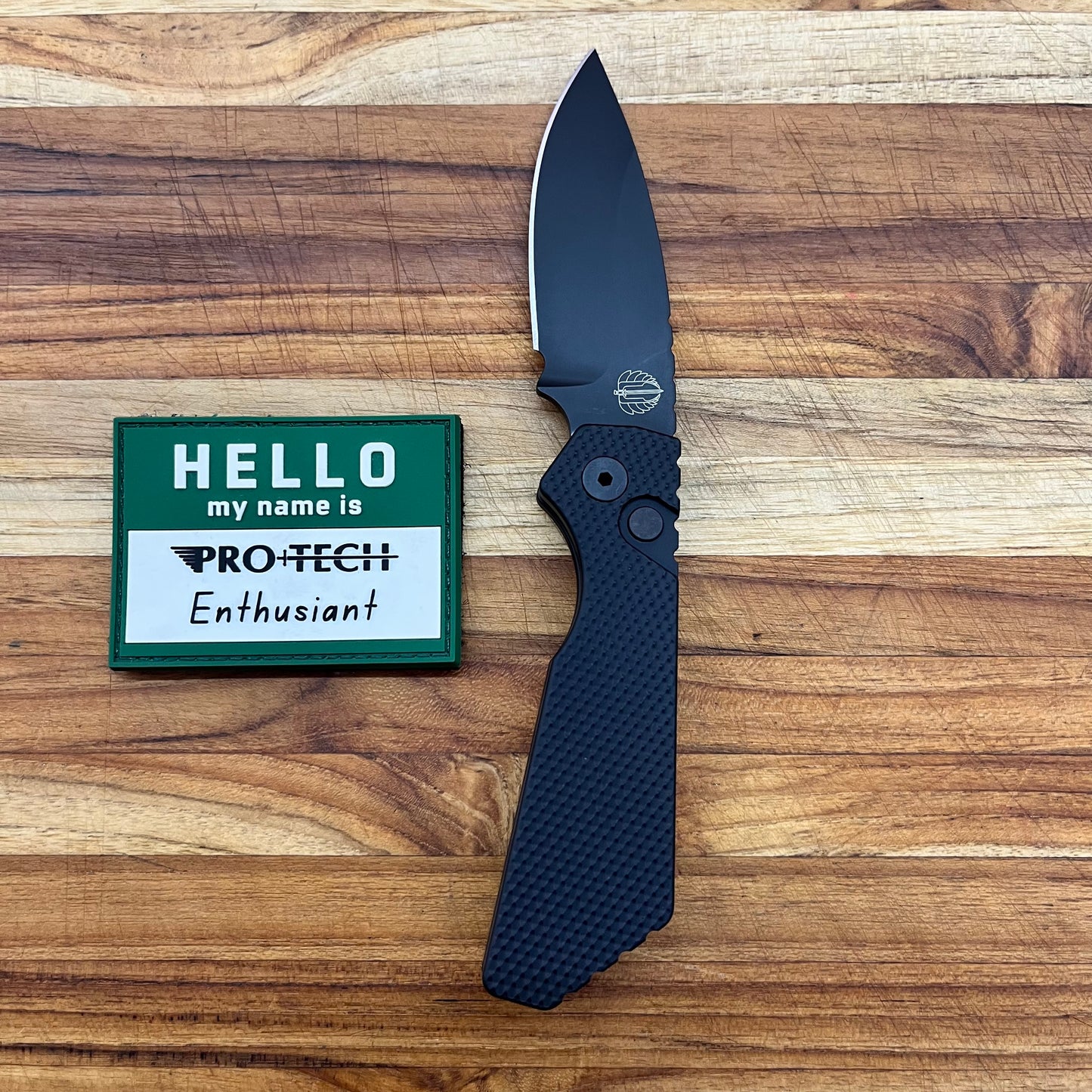 Pro-Tech Strider PT+ 2.5" All Black Auto w/ Textured Aluminum Handle