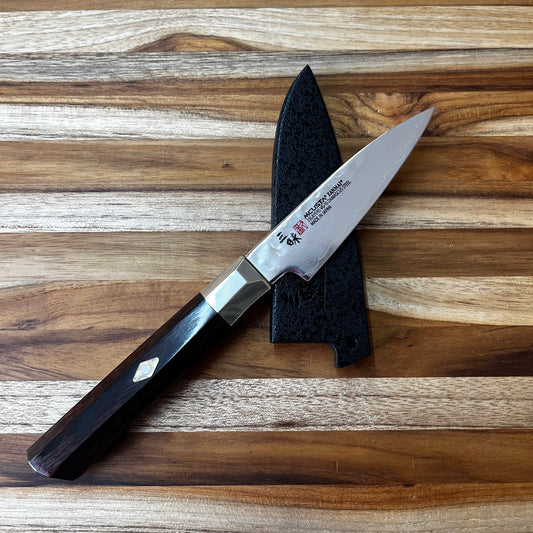 Mcusta Zanmai Black Lacquer 90mm (3.5") Petty Saya w/ Pin