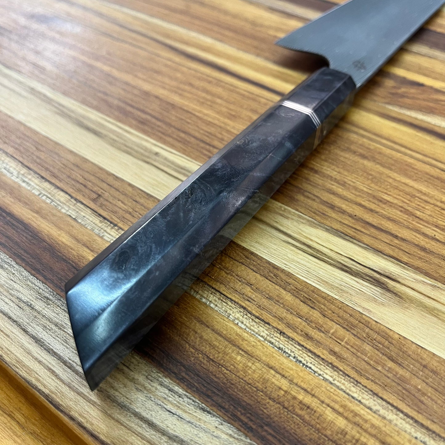 Alfredo Faccipieri 215mm (8.5") Gyuto w/ Vegas Forge Damascus & Black Buckeye Burl Handle