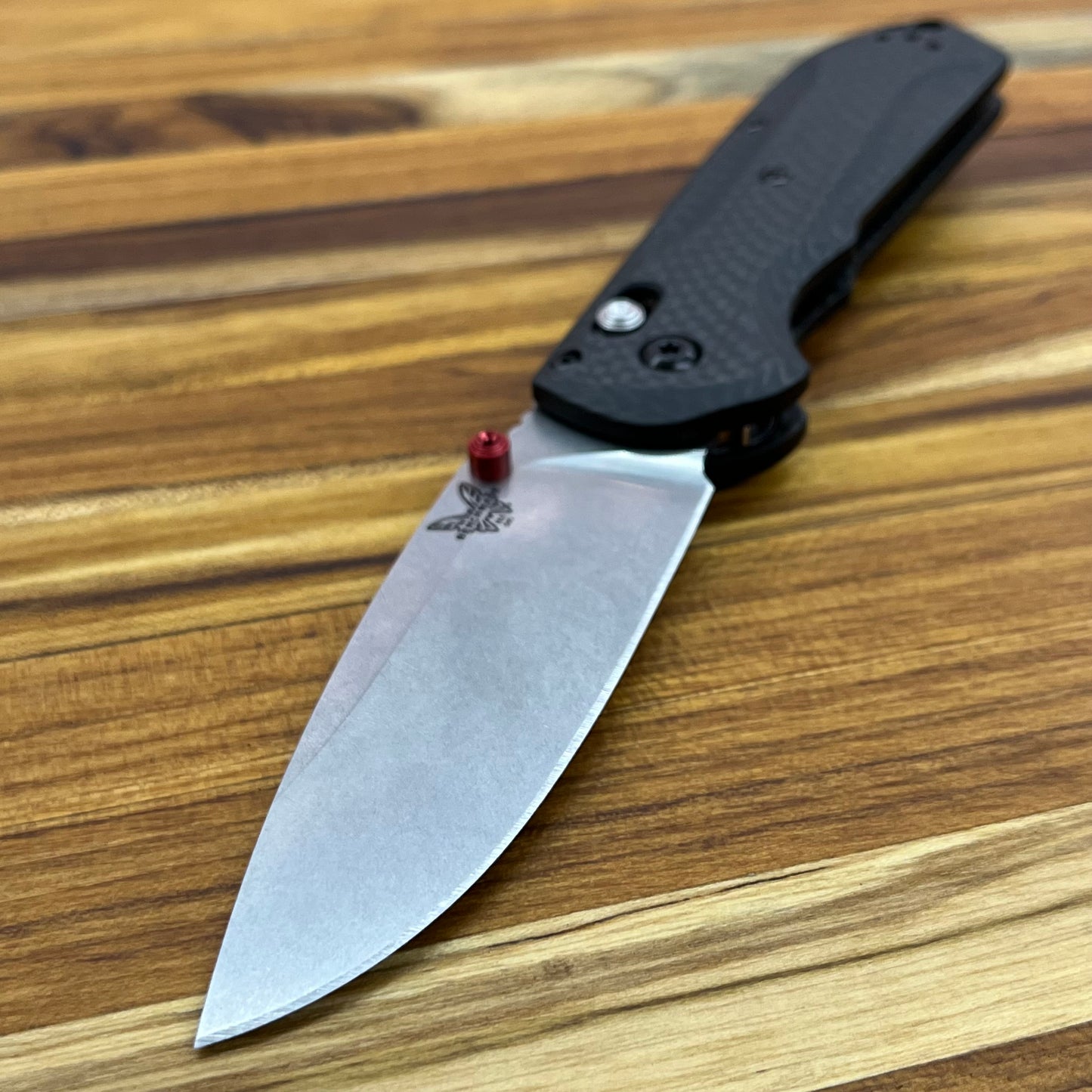 Benchmade Freek 3.5" Folding Knife w/ Carbon Fiber Handle & Red Accents