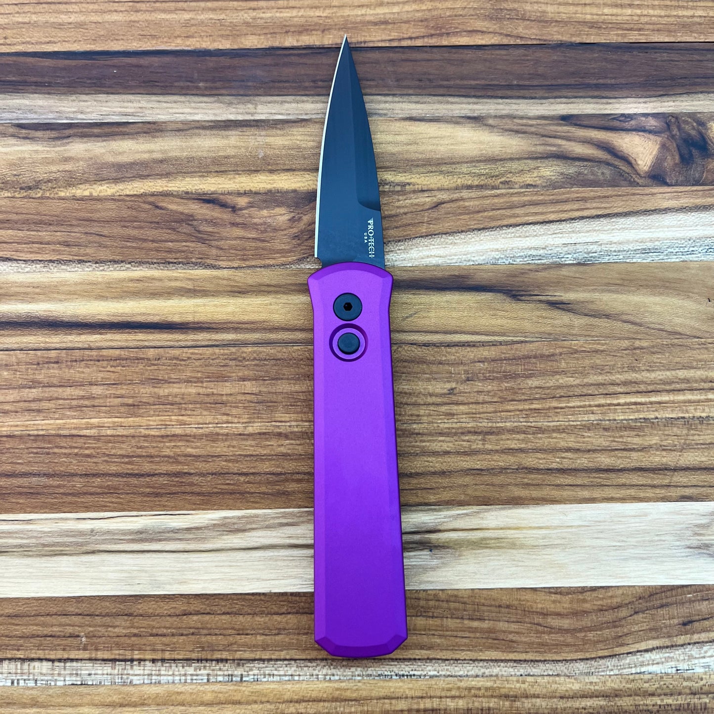 Pro-Tech Godson 3.15" Auto w/ Purple Aluminum Handle