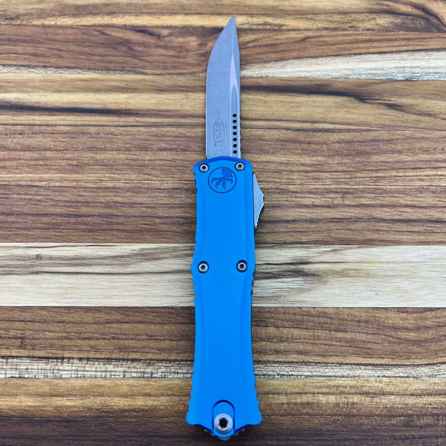 Microtech Hera II Mini S/E 3" OTF w/ Blue Aluminum Handle