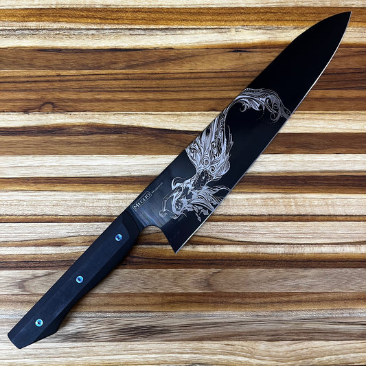 Meglio Production 10" DLC Gyuto 2.0 w/ Lasered Calypso