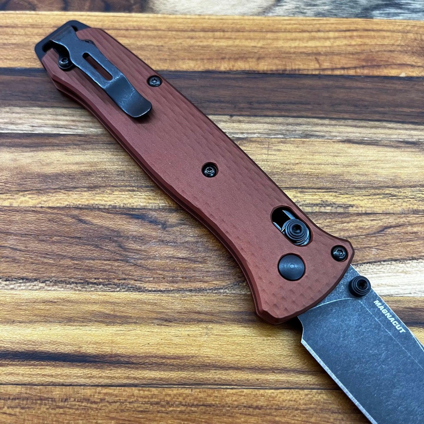 Benchmade Bailout 3.5" Folding Knife w/ Burnt Copper Textured Aluminum Handle