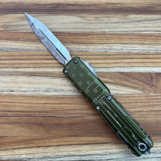 Microtech Ultratech Gen IV D/E 3.5" OTF w/ OD Green Hero Aluminum Handle