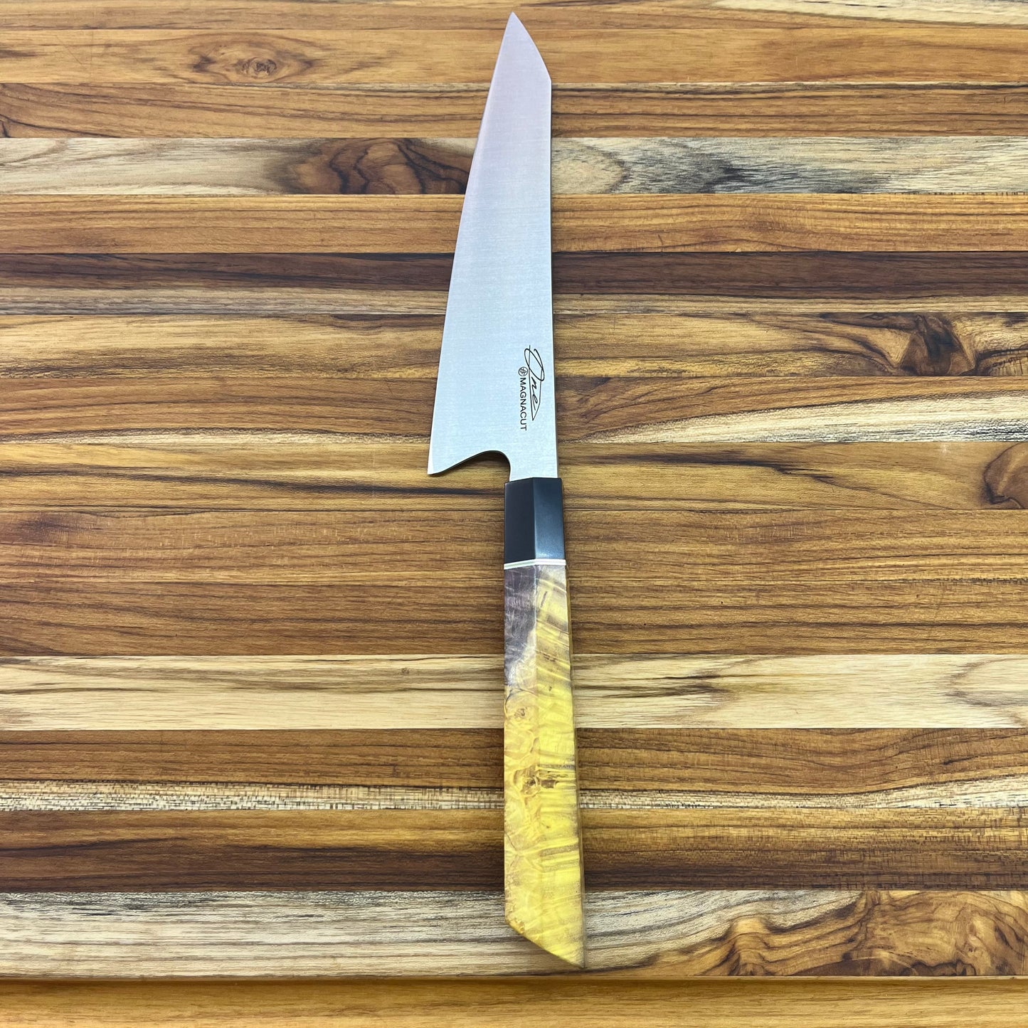Alfredo Faccipieri ONE 200mm (7.75") Gyuto w/ Yellow Maple Burl Handle