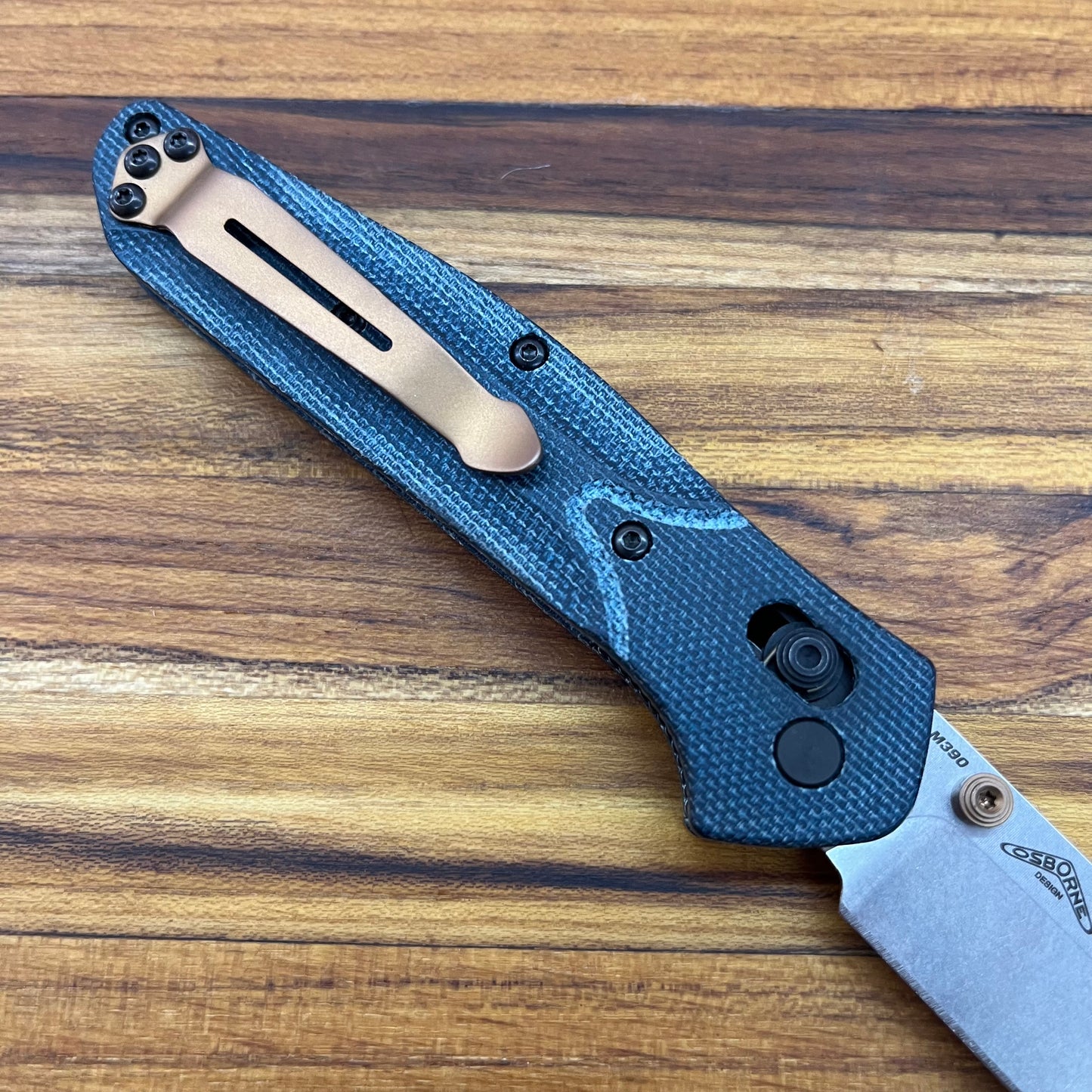 Benchmade Osborne 3.5" Folding Knife w/ Blue Denim Micarta Handle