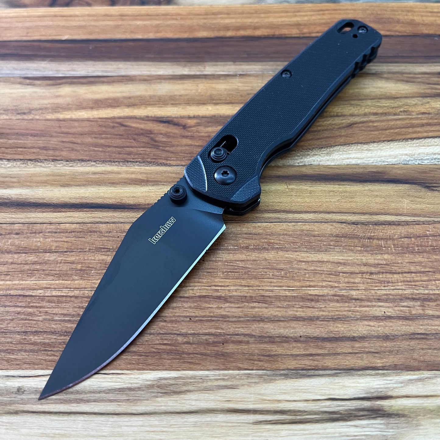 Kershaw Bel Air Clip Point 3" All Black Folding Knife w/ G10 Handle