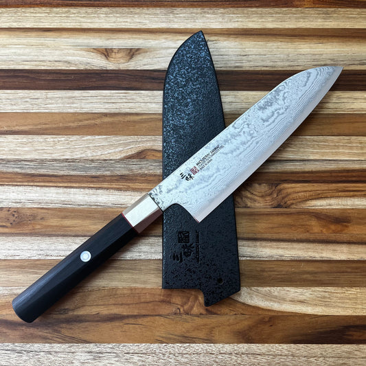 Mcusta Zanmai Black Lacquer 180mm (7") Santoku Saya w Pin