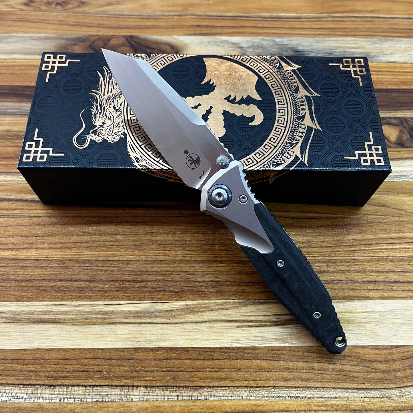 Microtech Socom Bravo Mini 3.5" Warcom Folding Knife w/ TI Pivot & Titanium/Carbon Fiber Handle