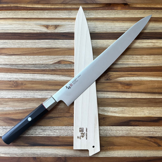 Mcusta Zanmai Natural Wood 270mm (10.5") Sujihiki Saya w/ Pin