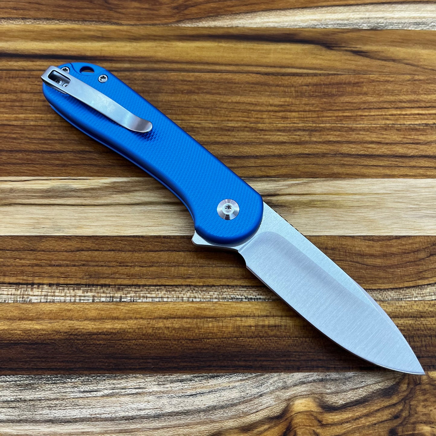 Civivi Button Lock Elementum II 3" Flipper w/ Blue Handle