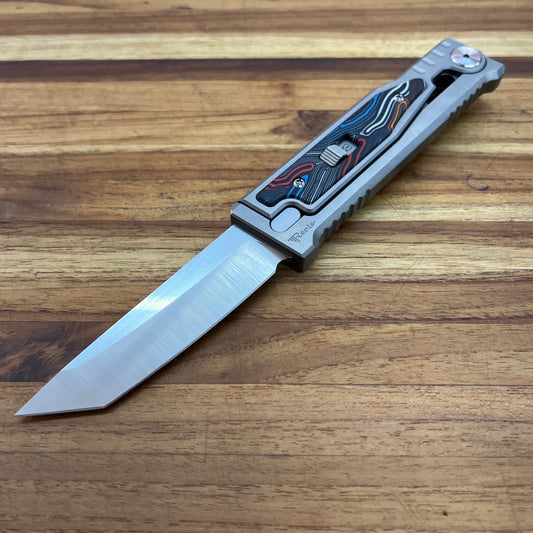 Reate EXO-M 3.25" Tanto Gravity Knife w/ Multicolor Handle