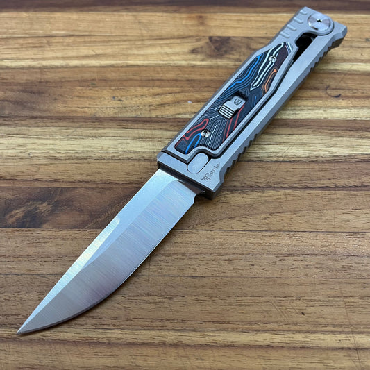 Reate EXO-M 3.25" Drop Point Gravity Knife w/ Multicolor Handle