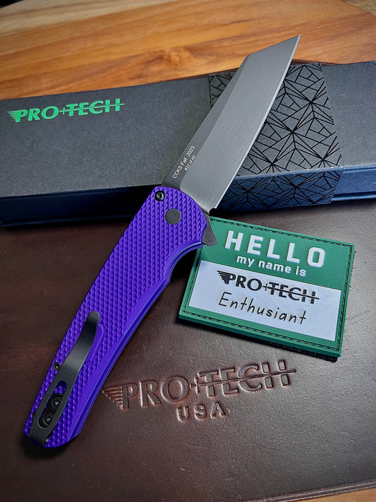 Pro-tech 2023 CCKS Malibu Textured Purple Black Reverse Tanto 20CV Folder