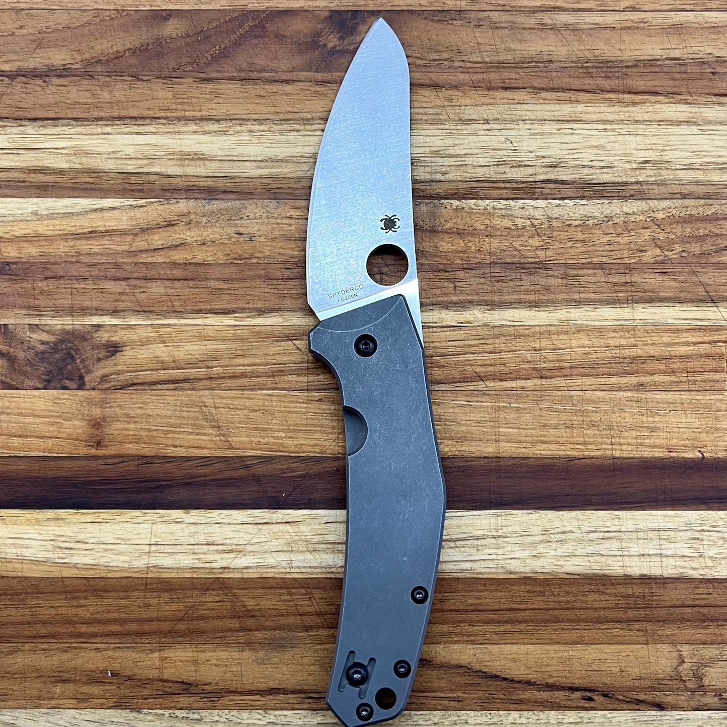 Spyderco SpydieChef Grey Titanium Folder