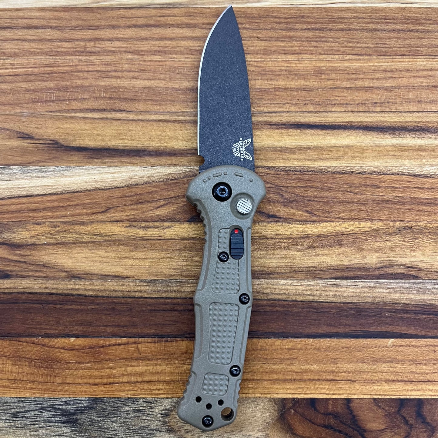 Benchmade Mini Claymore 3" Auto w/ Ranger Green Grivory Handle