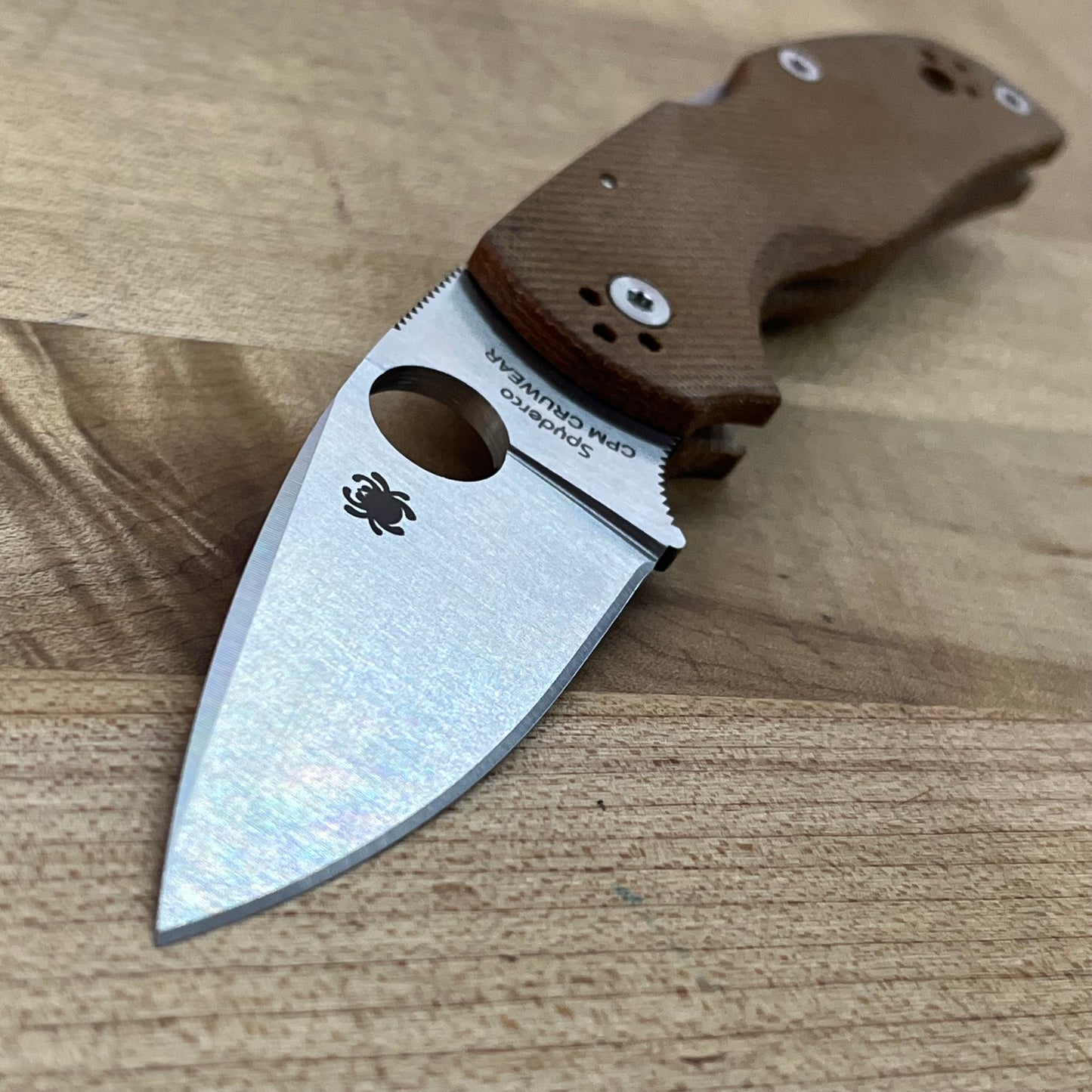 Spyderco Native 5 2.5" Folding Knife w/ Brown Canvas Micarta