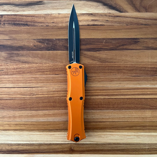 Microtech Mini Hera II 30th Anniversary D/E 3" OTF w/ Orange Aluminum Handle