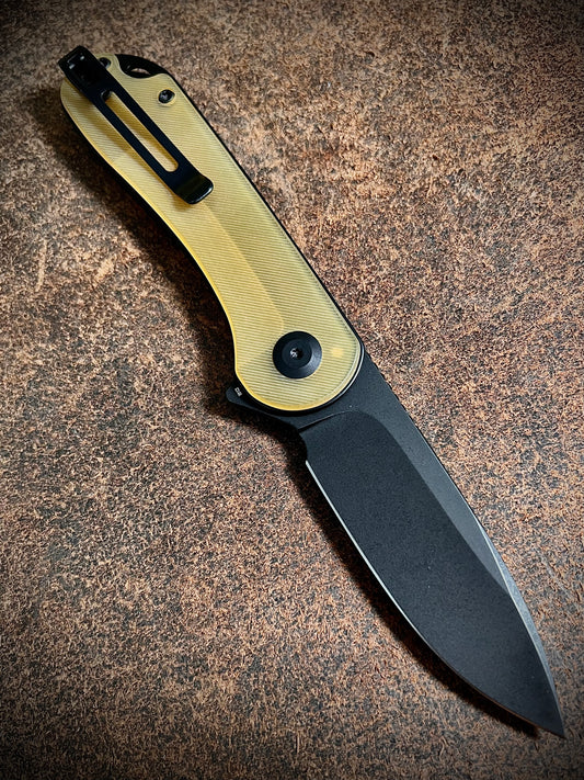 Civivi C907A-5 Elementum Ultem Handle 2.96" Black Stonewash D2 Flipper Knife