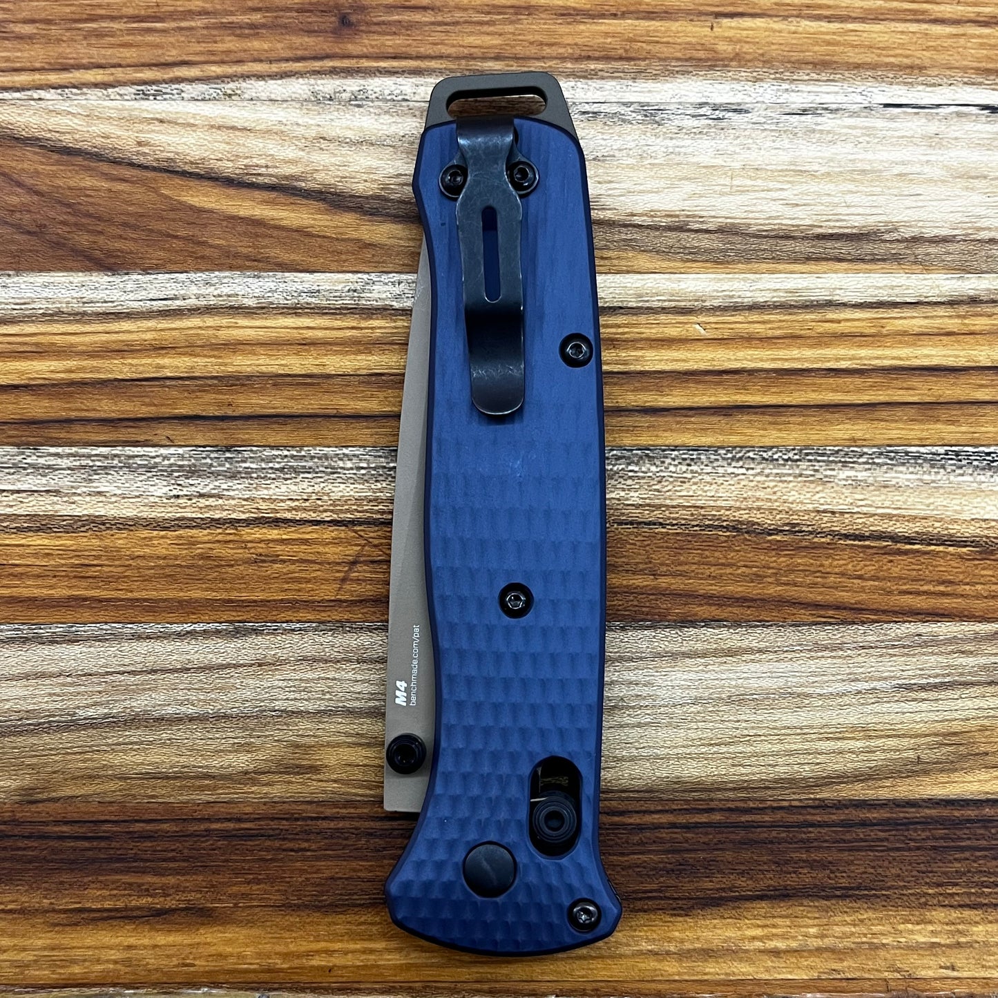 Benchmade Bailout 3.5" Folding Knife w/ Crater Blue Aluminum Handle