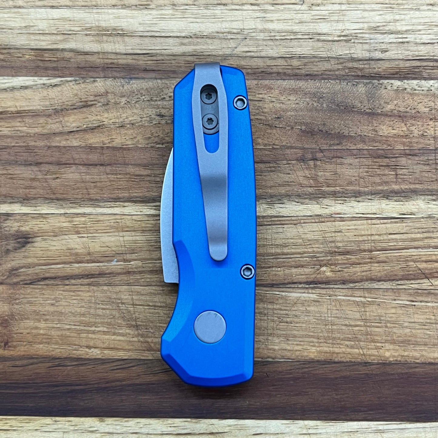 Pro-Tech Runt 5 2" Auto w/ MagnaCut & Blue Aluminum Handle