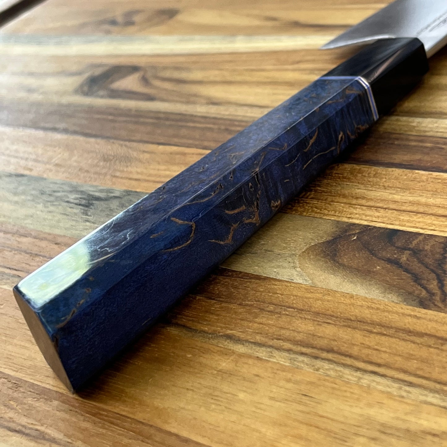 Alfredo Faccipieri ONE 190mm (7.5") Gyuto w/ MagnaCut & Stabilized Blue Karelian Birchwood Handle