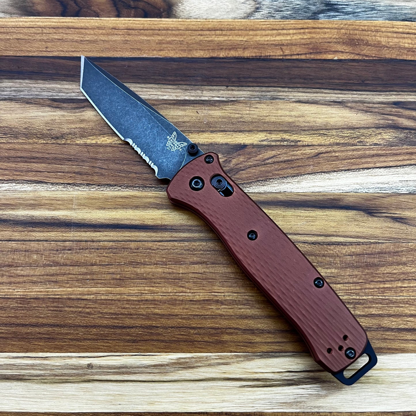 Benchmade Bailout 3.5" Folding Knife w/ Burnt Copper Textured Aluminum Handle