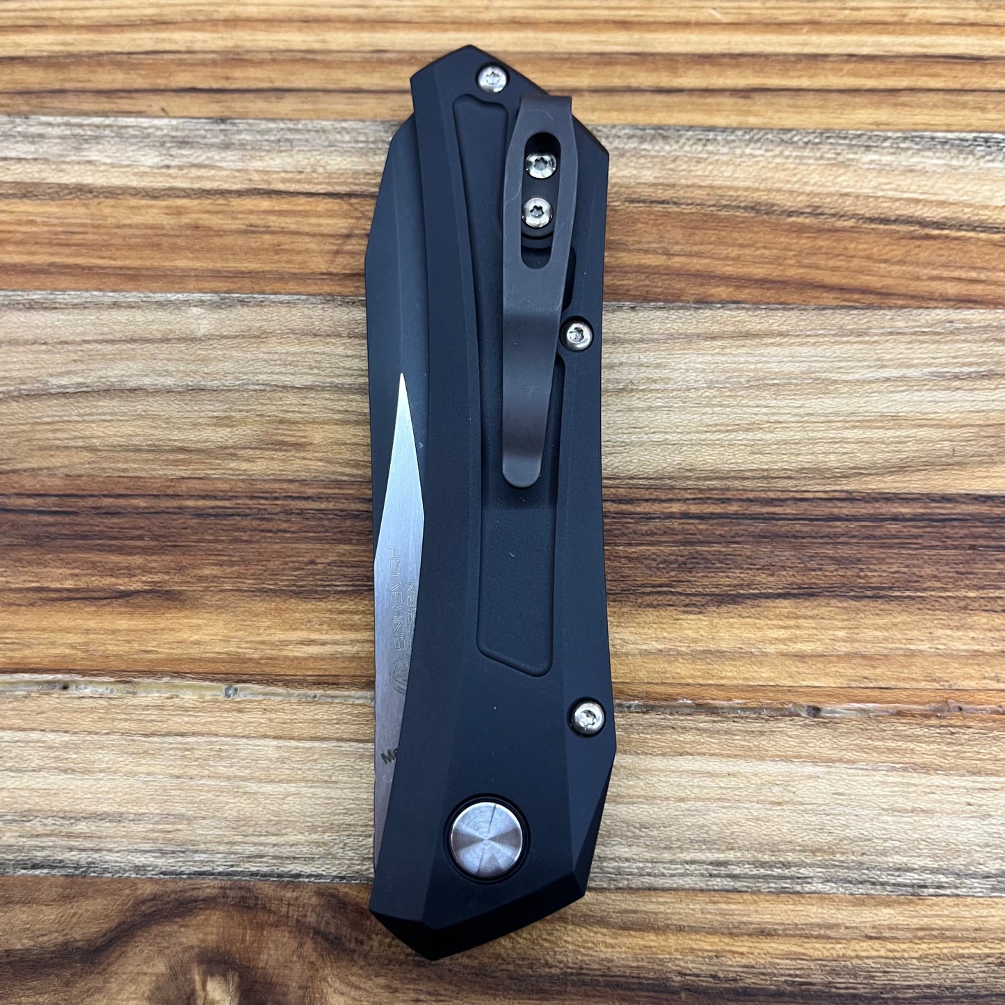 Pro-Tech *Limited Edition* Oligarch 3.25" 2-Tone DLC/Satin Auto w/ Black Aluminum & Mother of Pearl Button