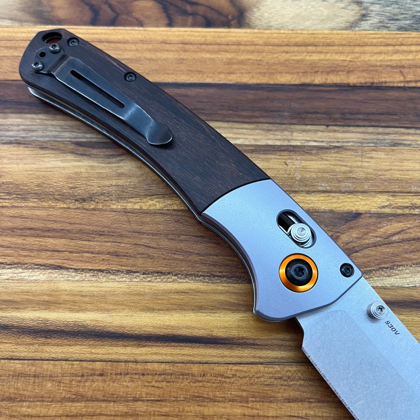 Benchmade Crooked River 4" Folding Knife w/ Dymondwood Handle