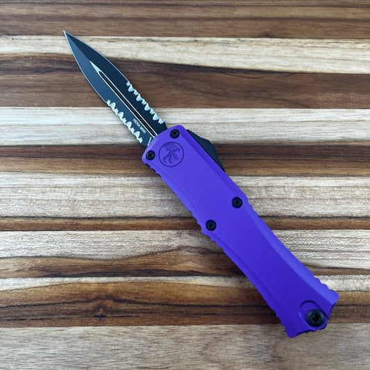 Microtech Hera II Mini P/S 3" OTF w/ Purple Aluminum Handle