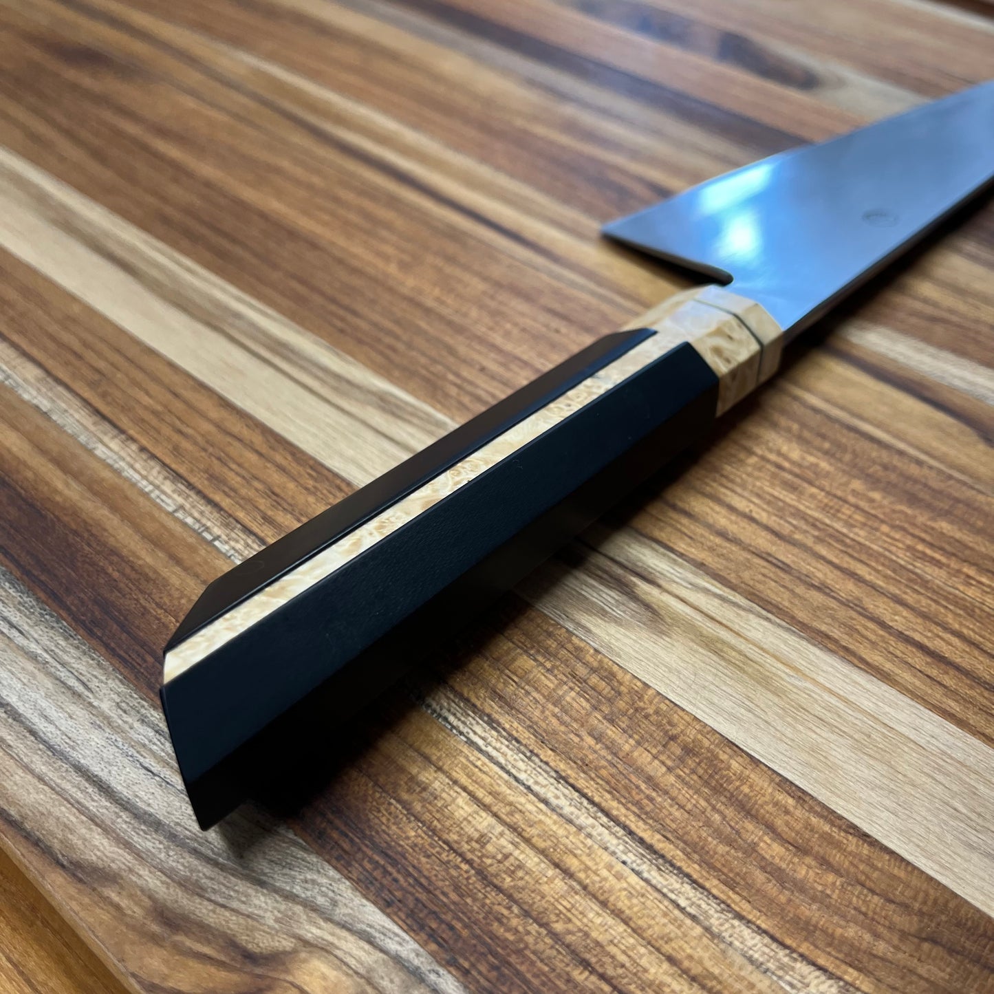 Enceladus 220mm (8.5") K-Tip Gyuto w/ Box Elder & G10 Handle
