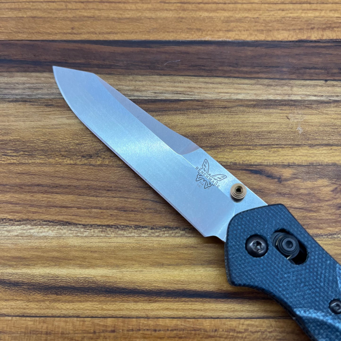 Benchmade Osborne 3.5" Folding Knife w/ Blue Denim Micarta Handle