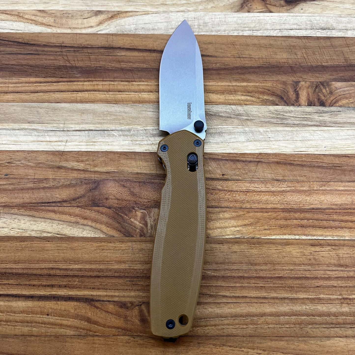 Kershaw Broadside 3.5" Folding Knife w/ Brown G10 Handle