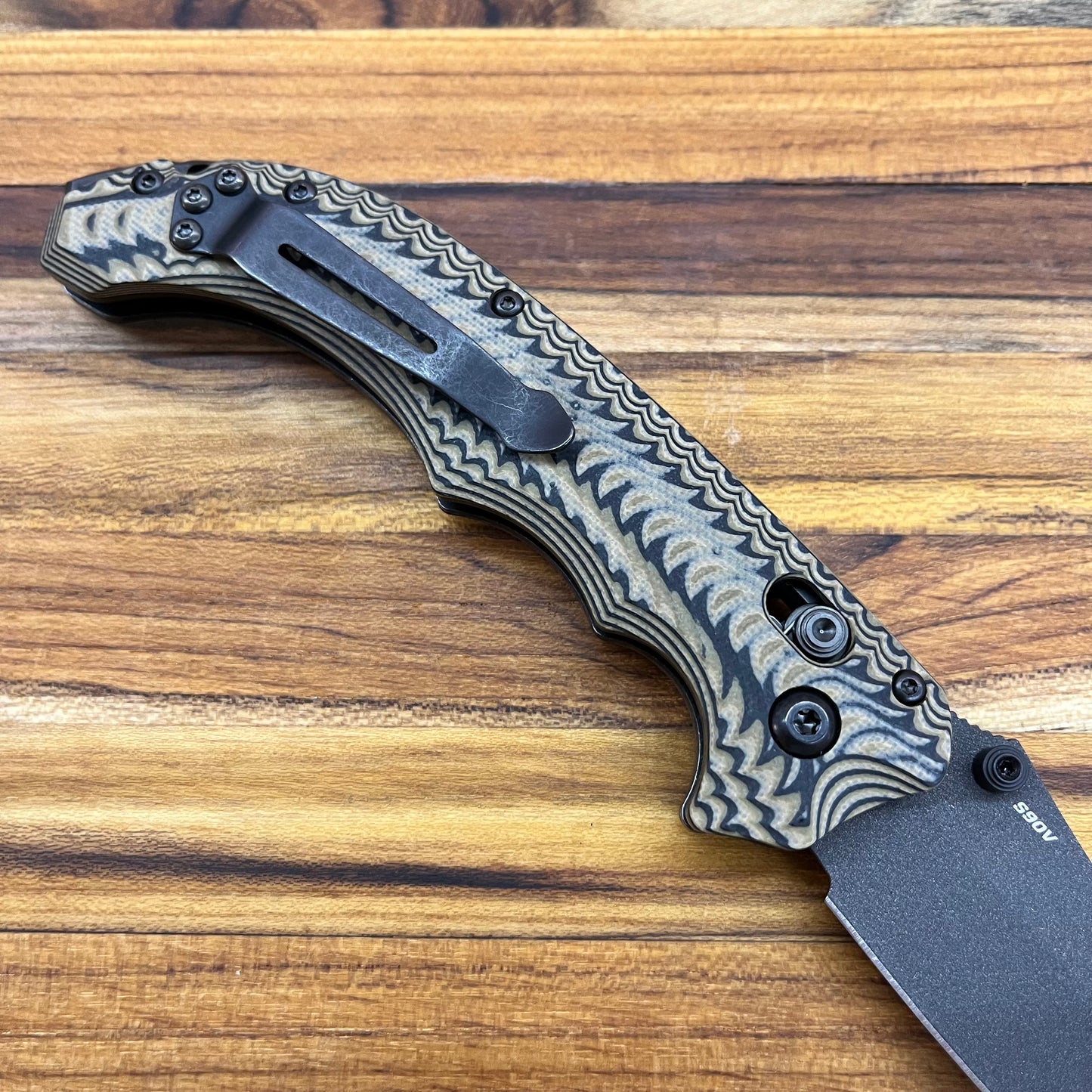 Benchmade Mini Bedlam 3.5” Folding Knife Layered Handle
