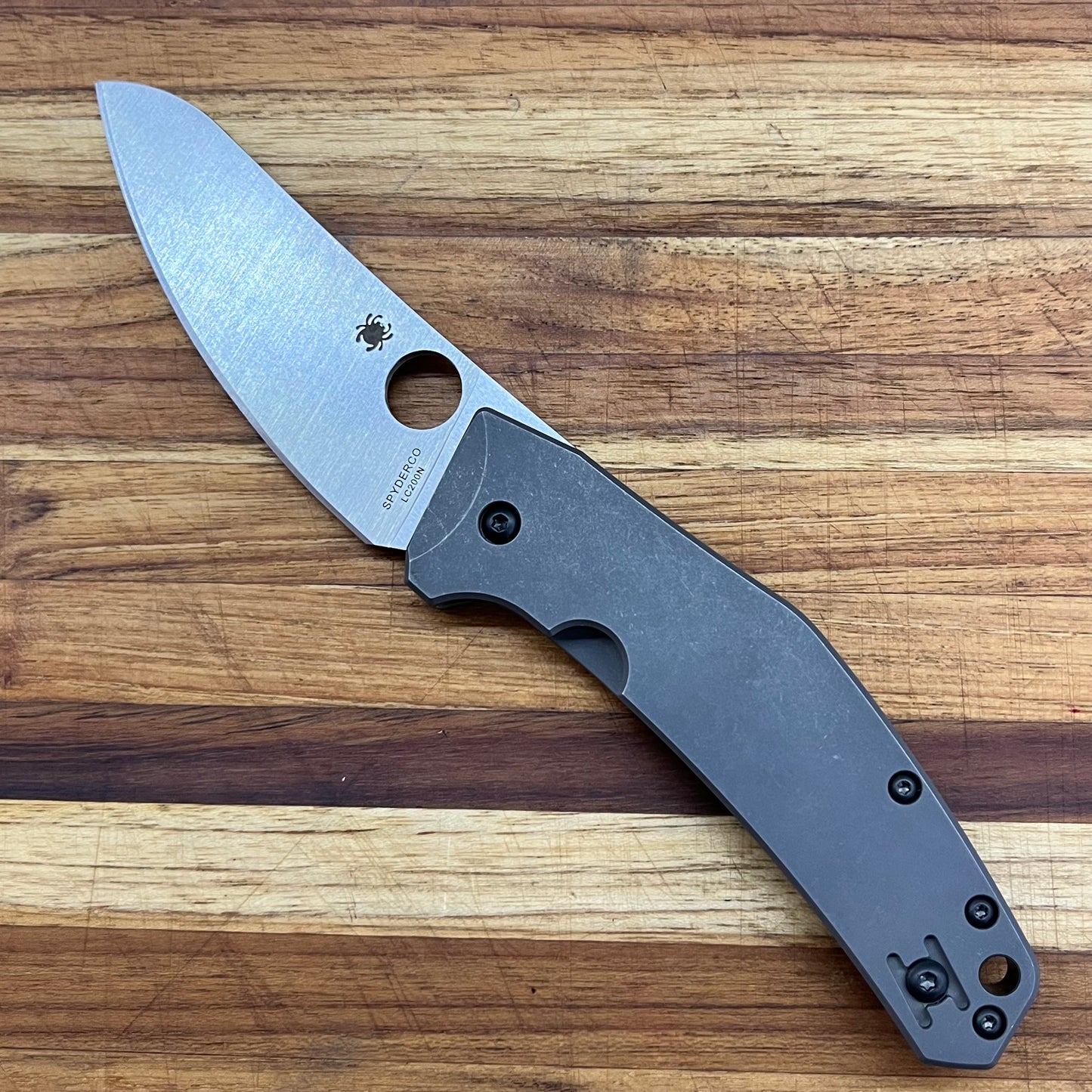 Spyderco SpydieChef Grey Titanium Folder