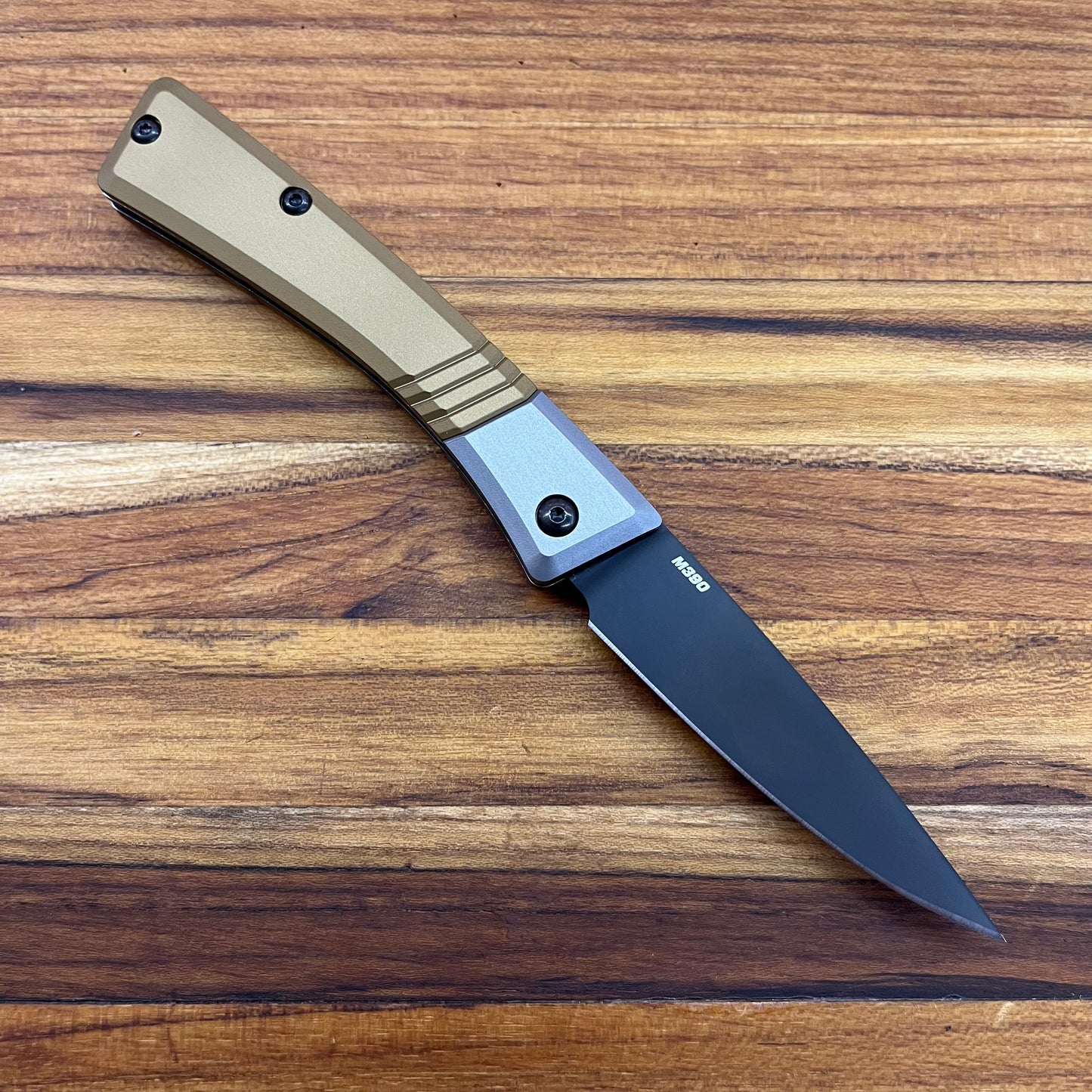 Benchmade Successor Folding Knife w/ Ash Grey & Burnt Brass Aluminum Handle