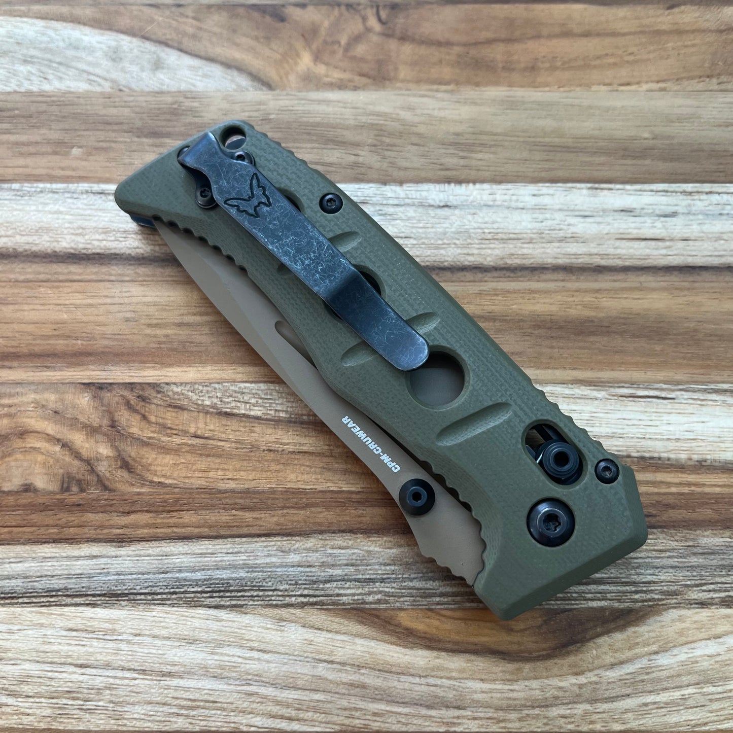Benchmade Mini Adamas 3.25" Folding Knife w/ OD Green G10 Handle