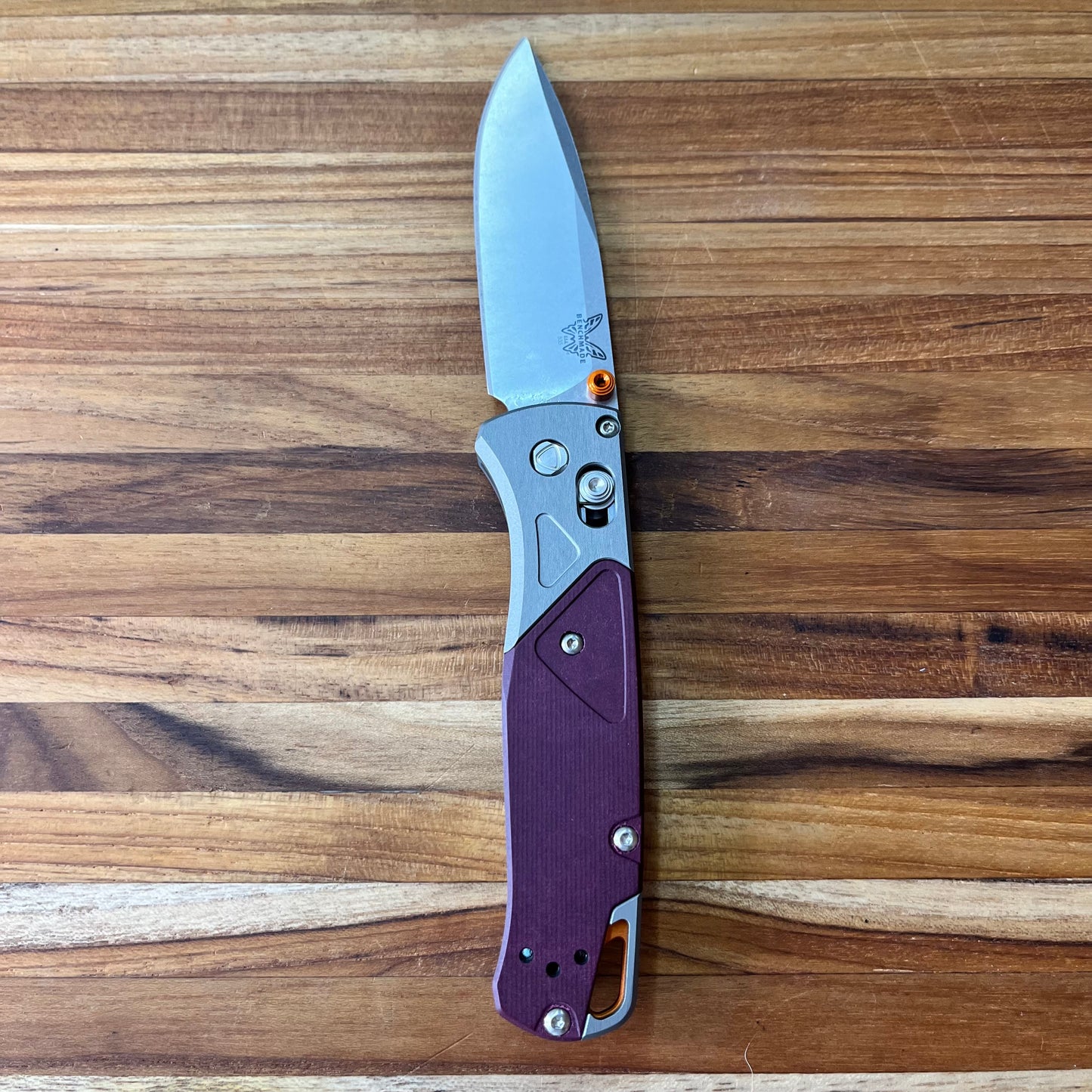 Benchmade Bugout 3.25” Folding Knife w/ Redstone Richlite Handle