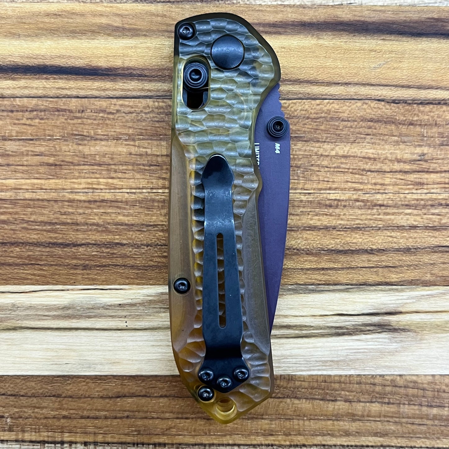Benchmade SHOT Show Limited Edition Mini Freek 3" Folding Knife w/ Amber Ultem Handle