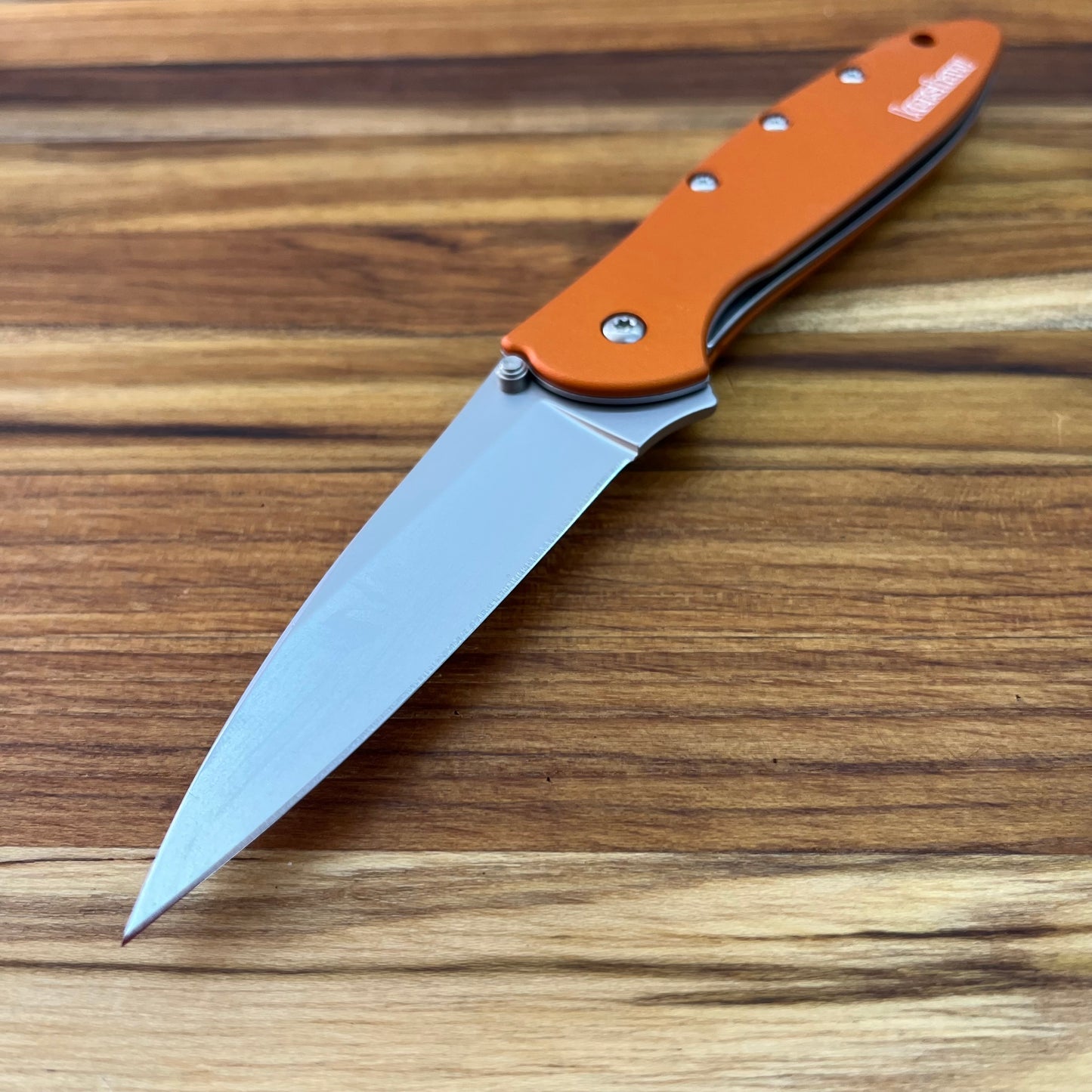 Kershaw Leek 3" Flipping Knife w/ Orange Aluminum Handle