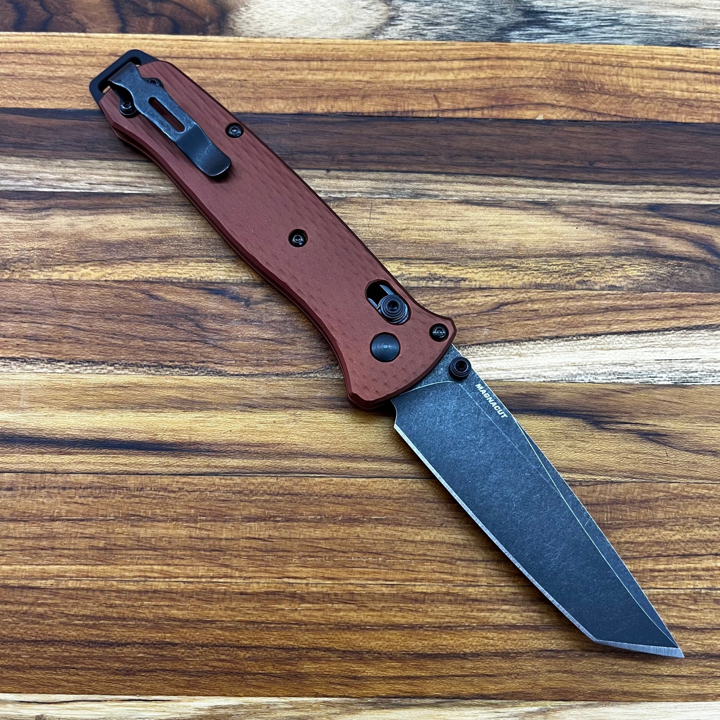 Benchmade Bailout 3.5" Folding Knife w/ Burnt Copper Textured Aluminum Handle