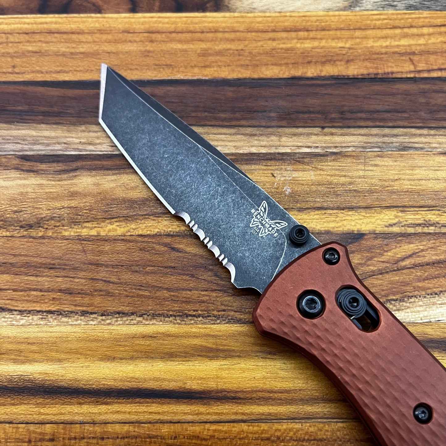 Benchmade Bailout 3.5" Folding Knife w/ Burnt Copper Textured Aluminum Handle