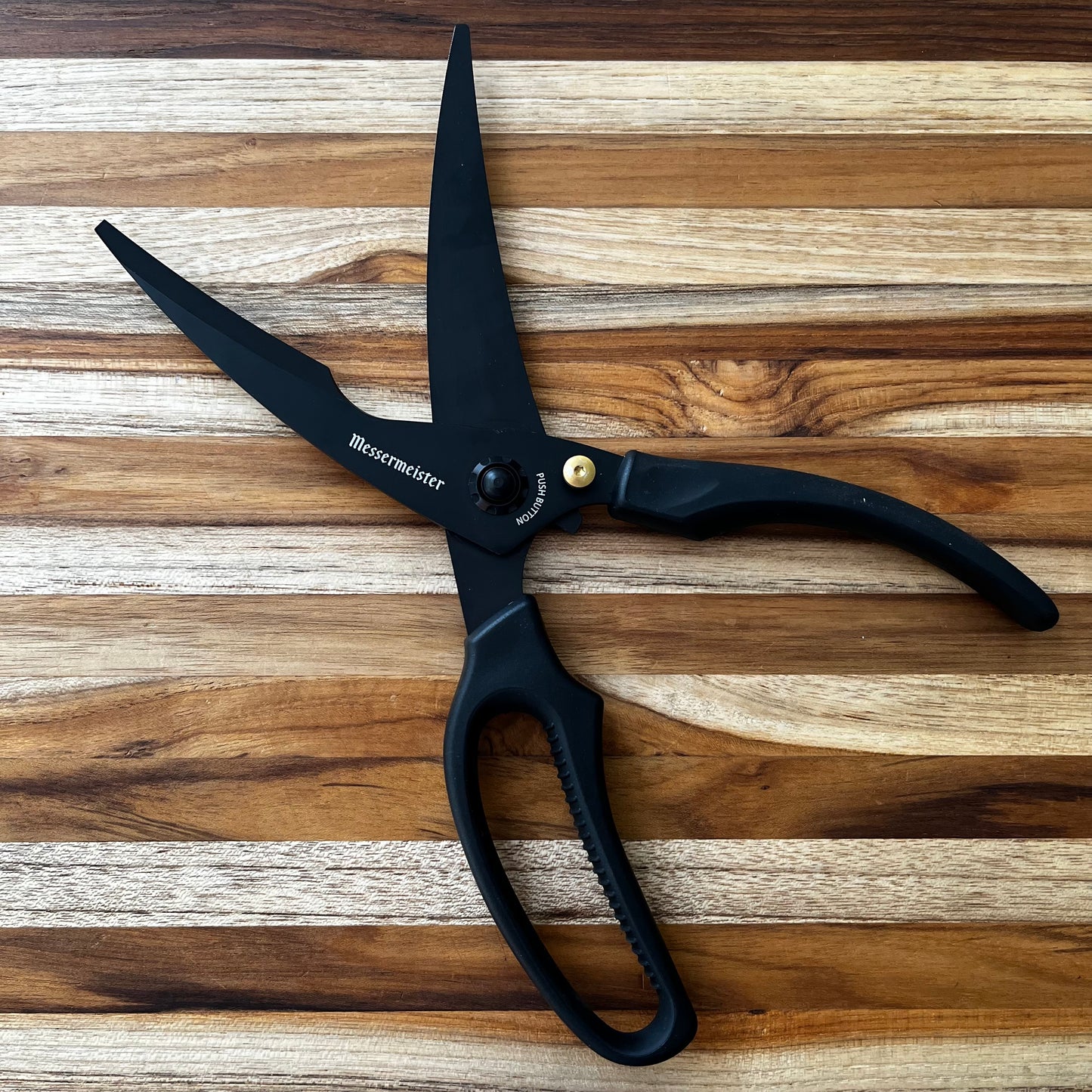 Messermeister Push Button Take-Apart 10" Poultry Shears w/ Black Titanium
