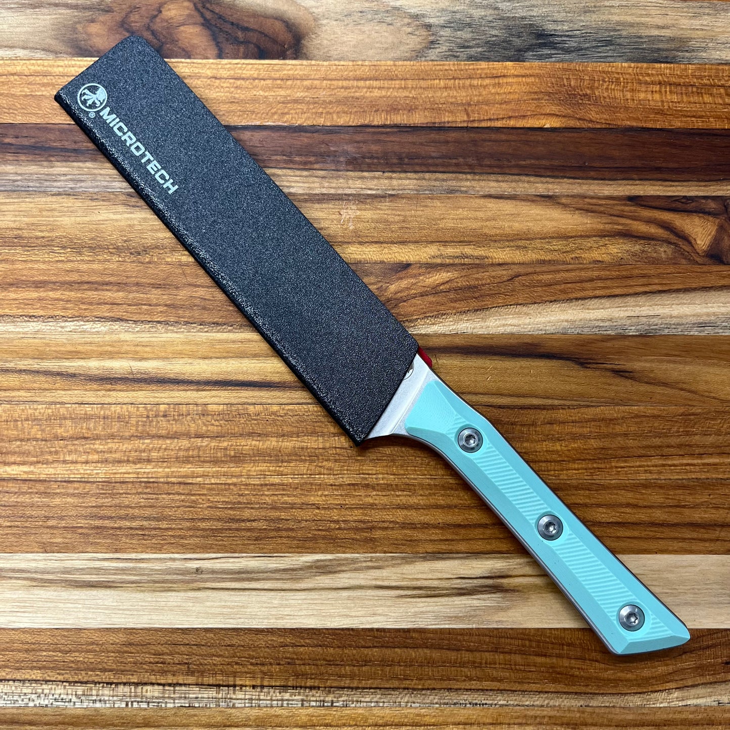 Microtech Culinary 6" Utility Knife w/ Caribbean Blue G10 Handle