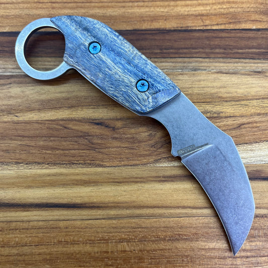 Meglio Blade Show Semi-Custom 2" MagnaCut Karambit w/ Blue Primavera Handle & Kydex Sheath