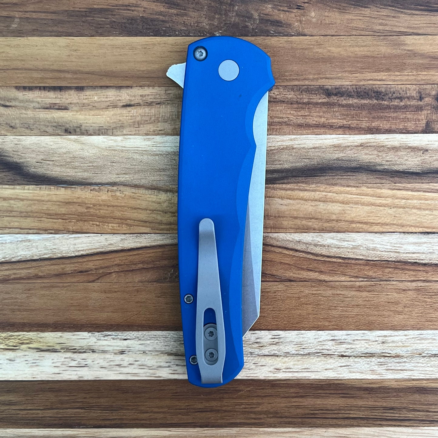 Pro-Tech Malibu 3.25" Flipping Knife w/ Blue Aluminum Handle